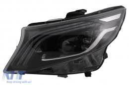 LED Scheinwerfer für Mercedes V W447 16-20 schwarz ersetzt Halogen-image-6096317