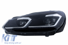 LED Scheinwerfer für VW Golf 6 VI 08-13 Facelift G7.5 Silver Flowing Dynamic LHD-image-6051904