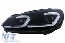 LED Scheinwerfer für VW Golf 6 VI 08-13 Facelift G7.5 Silver Flowing Dynamic LHD-image-6051906
