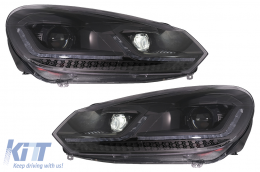 LED Scheinwerfer für VW Golf 6 VI 2008-2013 Facelift G7.5 Look Fließend Dynamisch Linkslenker-image-6088137
