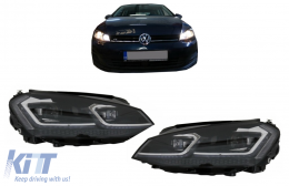LED Scheinwerfer für VW Golf 7 12-17 Facelift G7.5 R Look Sequenzielle Lichter-image-6086921