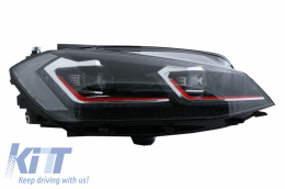LED Scheinwerfer für VW Golf 7.5 17+ GTI Look Dynamische Signal Tagfahrlicht TFL--image-6055718