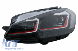 LED Scheinwerfer für VW Golf 7.5 17+ GTI Look Dynamische Signal Tagfahrlicht TFL--image-6055720