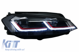 LED Scheinwerfer für VW Golf 7.5 17+ GTI Look Dynamische Signal Tagfahrlicht TFL--image-6055723