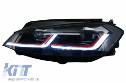 LED Scheinwerfer für VW Golf 7.5 17+ GTI Look Dynamische Signal Tagfahrlicht TFL--image-6055724