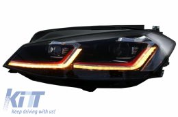 LED Scheinwerfer für VW Golf 7.5 17+ GTI Look Dynamische Signal Tagfahrlicht TFL--image-6055727