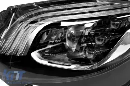 LED-Scheinwerfer-Tuning-Kit geeignet für Mercedes S-Klasse W222 2013-2017, passend für Frontstoßstange 2013-2017, schwarze Basis, links und rechts-image-6151417