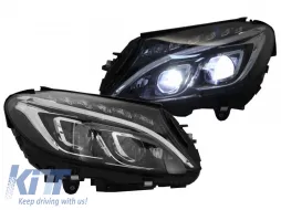 image-17-LED-Scheinwerfersatz geeignet für Mercedes C-Klasse W205 2014-2018 mit schwarzem Gehäuse, links und rechts