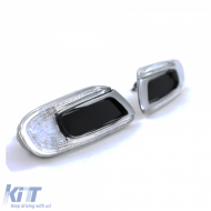 LED-Seitenblinker in Silber Schwarz, geeignet für Mini One Cooper S F55 F56 F57 2014-2021-image-6196357