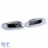 LED-Seitenblinker in Silber Schwarz, geeignet für Mini One Cooper S F55 F56 F57 2014-2021-image-6196358