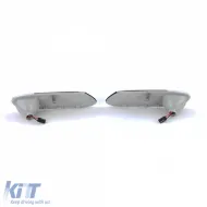 LED-Seitenblinker in Silber Schwarz, geeignet für Mini One Cooper S F55 F56 F57 2014-2021-image-6196360