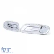 LED-Seitenblinker mit klarem Glas und Chrom, geeignet für Mini One Cooper S F55 F56 F57 2014-2021-image-6204370
