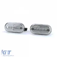LED-Seitenblinker-Set klares Glas Chrom geeignet für Smart Fortwo 453 Coupe Cabrio ab 2014-image-6191984