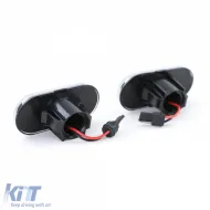 LED-Seitenblinker-Set klares Glas Chrom geeignet für Smart Fortwo 453 Coupe Cabrio ab 2014-image-6191987
