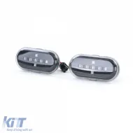 LED-Seitenblinker-Set klares Glas schwarz, geeignet für Smart Fortwo 453 Coupe Cabrio ab 2014-image-6197866