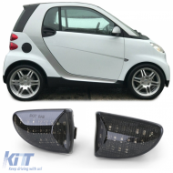 LED side indicators black for Smart Fortwo Cabrio Coupe 451 07-15