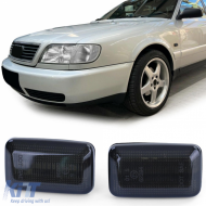 LED side indicators black smoke suitable for Audi 80 B4 90 100 200 V8 A6 C4