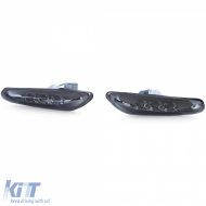 LED side indicators black smoke suitable for BMW E46 E60 E61 X3 E83-image-6209270