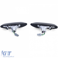 LED side indicators black smoke suitable for BMW E46 E60 E61 X3 E83-image-6209274