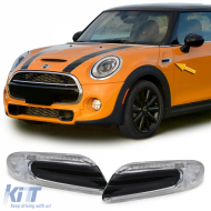 image-72-LED side indicators with black trim for Mini One Cooper F55 F56 F57 2014-2021