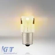 Led Signal Bulbs P21W BA15S Orange 12volt 1.3 watt Osram 7506DYP-02B 2pcs-image-6296357