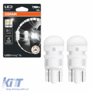 Led Signal Bulbs T10 12volt 1watt Orange Osram 2827DYP-02B 2pcs