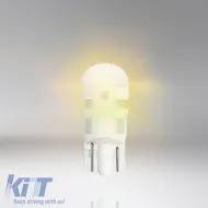 Led Signal Bulbs T10 12volt 1watt Orange Osram 2827DYP-02B 2pcs-image-6296465