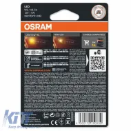 Led Signal Bulbs T10 12volt 1watt Orange Osram 2827DYP-02B 2pcs-image-6296470