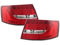 image-3-LED svjetlosna traka stražnja svjetla prikladna za Audi A6 Limuzina (2004-2008) Red Crystal Factory LED