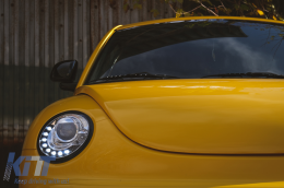 LED Tagfahrlicht für VW New Beetle Hatchback Cabrio 10.98-05.05 Chrom Klarglas-image-6097812