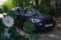 LED Tagfahrlicht Scheinwerfer Angel Eye für BMW 1er F20 F21 2011-2014 Schwarz-image-6093954