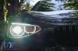 LED Tagfahrlicht Scheinwerfer Angel Eye für BMW 1er F20 F21 2011-2014 Schwarz-image-6093956
