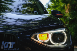 LED Tagfahrlicht Scheinwerfer Angel Eye für BMW 1er F20 F21 2011-2014 Schwarz-image-6093958