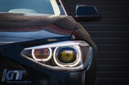 LED Tagfahrlicht Scheinwerfer Angel Eye für BMW 1er F20 F21 2011-2014 Schwarz-image-6095858