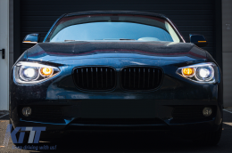 LED Tagfahrlicht Scheinwerfer Angel Eye für BMW 1er F20 F21 2011-2014 Schwarz-image-6095860