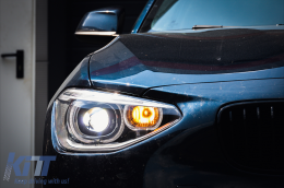 LED Tagfahrlicht Scheinwerfer Angel Eye für BMW 1er F20 F21 2011-2014 Schwarz-image-6095861