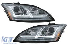 image-38-LED Tagfahrlicht Xenon Scheinwerfer für Audi TT 8J 2006–2010 Dynamisches Blinklicht Chrom