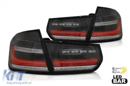 image-71-LED tail light set suitable for BMW 3 Series F30 sedan 2011-2018, black and red base, left and right