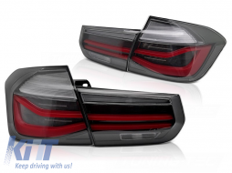 LED tail light set suitable for BMW 3 Series F30 sedan 2011-2018, smoked base, left and right - ABBMTX6010150
