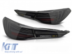 image-7-LED tail light set suitable for BMW Series 4 G22 coupe, G23 convertible after 2020, with smoked base, left and right