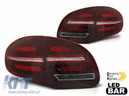 LED tail light set suitable for Porsche Cayenne 2010-2015, red smoked base, left and right - ABPOTX6010295