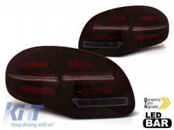 LED tail light set suitable for Porsche Cayenne 2010-2015, black, red smoked base, left and right - ABPOTX6010296