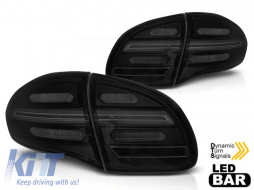 LED tail light set suitable for Porsche Cayenne 2010-2015, black smoked base, left and right - ABPOTX6010297