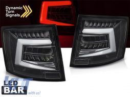 LED tail light set suitable for Skoda Octavia Combi 2012-2016, for the model with factory LED tail lights, with black base, left and right-image-6237834