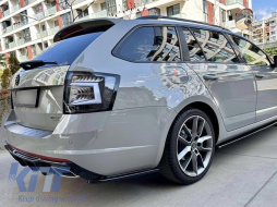 LED tail light set suitable for Skoda Octavia Combi 2012-2016, for the model with factory LED tail lights, with black base, left and right-image-6237837