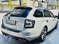 LED tail light set suitable for Skoda Octavia Combi 2012-2016, for the model with factory LED tail lights, with black base, left and right-image-6237840