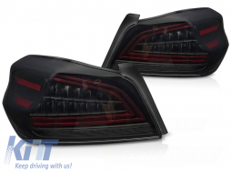 image-11-LED tail light set suitable for Subaru WRX 2014-2021, smoked base, left and right