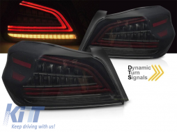 LED tail light set suitable for Subaru WRX 2014-2021, smoked base, left and right-image-6237865