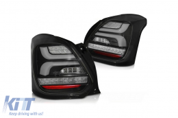 image-72-LED tail light set suitable for Suzuki Swift after 2017, black base, left and right