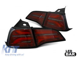 LED tail light set suitable for Tesla Model 3 after 2017, black and smoked base, left and right - ABTLT6021055
